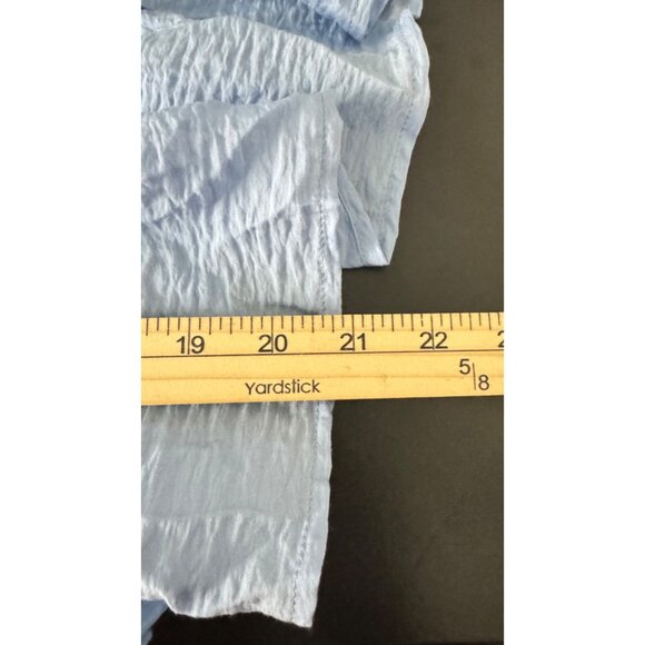 🟣 Forever 21 Womens Blue Puffy Blouse Long Sleeve Size 1X - Picture 5 of 6